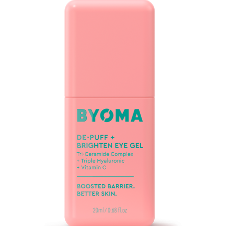 BYOMA De-Puff + Brighten Eye Gel, Under-Eye Dark Circle & Puffiness Treatment, 20ml